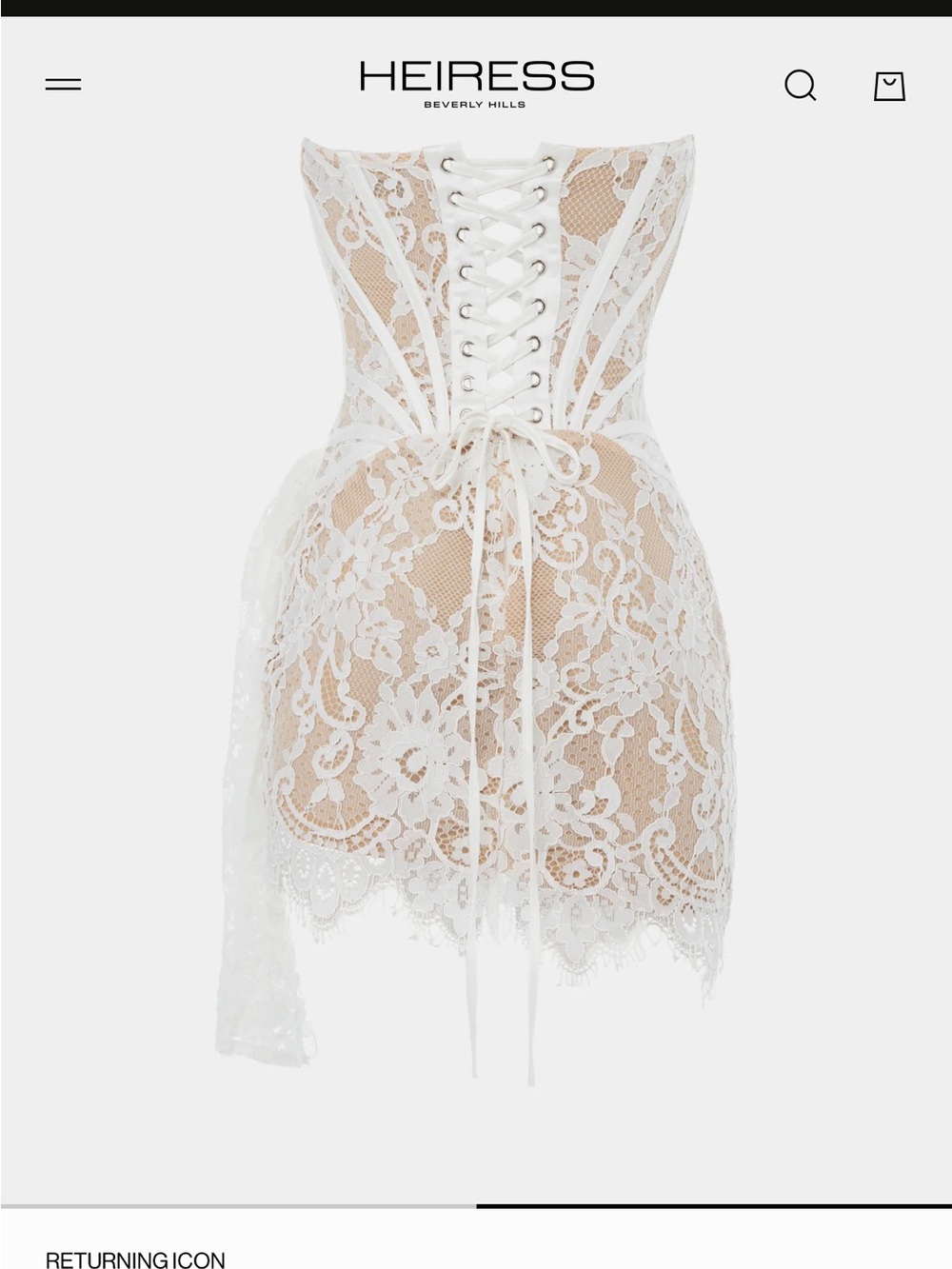 Heiress Beverly Hills Corset Dress - White - Picture 2 of 4